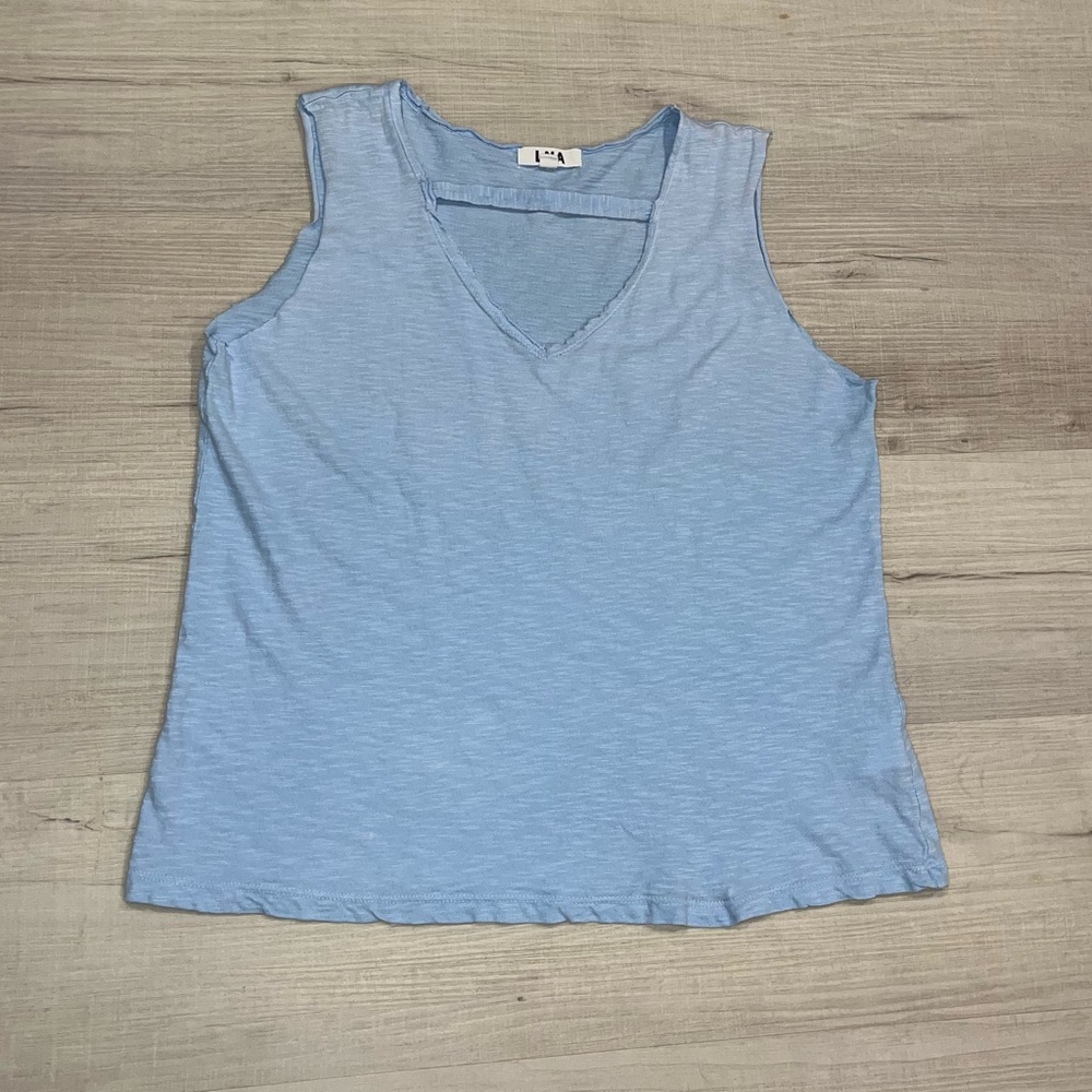 LNA Baby Blue Tank With Front Open Cut Size (XS)